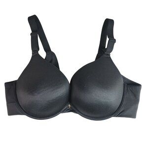 Cacique Boost Plunge Bra Black 40D Underwire Adjustable Strap Seamless Cup Mold